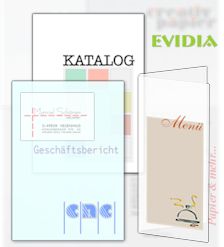Anwendungsbeispiele für EVIDIA, dem transparenten Kopier- und Laserpapier