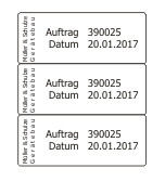 Baugruppenetiketten mit Auftragsnummer und Herstellungsdatum