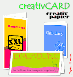creativCARD - Anwendungsbeispiele für Einladungen auf Faltkarten