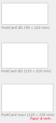 Creativ POSTCARD - Postkarten in verschiedenen Formaten