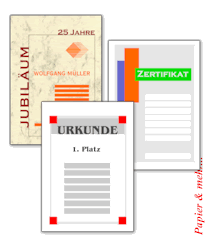 Papier für Urkunden und Zertifikate