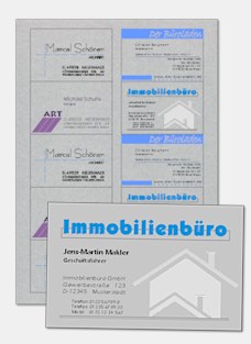 Visitenkarten auf STARSHIN 290 silber-metallic gedruckt