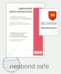 neobond safe - das Sicherheitspapier für Urkunden und Ausweise