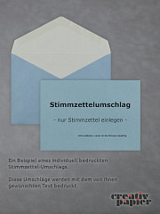 Stimzettelumschläge DIN C6 blau - mit Druck