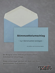 Stimzettelumschläge DIN C6 blau - mit Druck