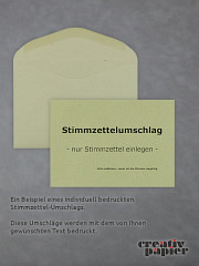 Stimmzettelumschläge DIN C6 grün - mit Druck