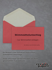 Stimmzettelumschläge DIN C6 rot - mit Druck