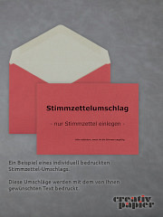 Stimmzettelumschläge DIN C6 rot - mit Druck