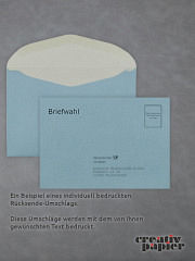 Rücksendeumschläge S0 120 x 176 mm blau - mit Druck