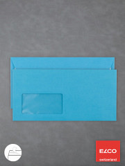 Farbige Fenster-Briefumschläge DIN C6/5 HK intensivblau