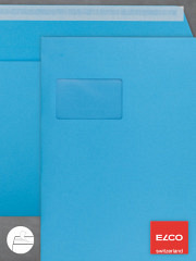 Farbige Fenster-Briefumschläge DIN C4 intensivblau