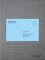 Rücksendeumschläge S0 120 x 176 mm blau individuell - 100er Pack