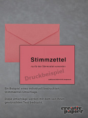 Stimmzettelumschläge DIN C6 rot bedruckt