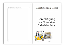 Staplerführerscheine für die Berechtigung Gabelstapler zu fahren