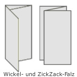 Falzarten - Leporellofalz / Wickelfalz