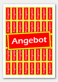 Beispiel f&uuml;r randlos bedruckte Etiketten