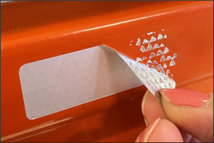 Briefbogen mit Garantieetikett - Sicherheitsfunktion