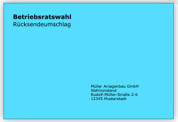 Rücksendeumschläge Layout 4