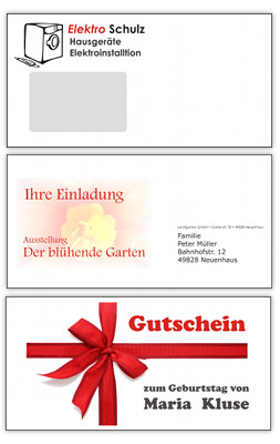 Laserbedruckbare Briefumschläge und Versandtaschen