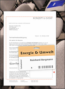 Neutrales Formular mit integrierter Namenskarte, ...