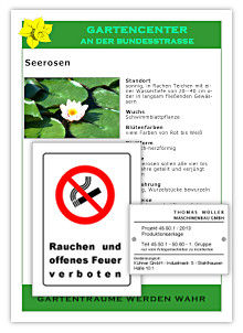 Beispiel für Ausdrucke auf robuskin PET Laserfolien