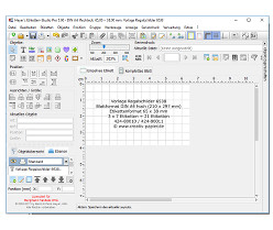 Die Benutzeroberfläche es Etikettenprogramms Etikettenstudio PRO