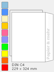 farbige Briefumschläge DIN C4 ohne Fenster
