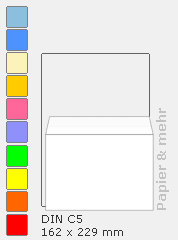 Farbige Briefumschläge DIN C5 ohne Fenster