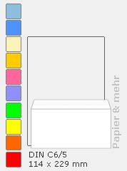 farbige Briefumschläge DIN lang ohne Fenster