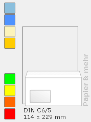 farbige Briefumschlage DIN lang mit Fenster