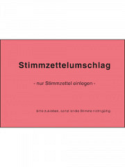 Stimmzettelumschläge DIN C6 rot bedruckt, 1.000er Pack