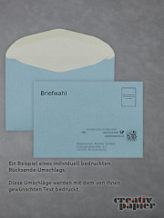 Rücksendeumschläge S0 120 x 176 mm blau - mit Druck