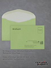 Rücksendeumschläge S0 120 x 176 mm grün - mit Druck