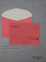 Rücksendeumschläge S0 120 x 176 mm rot - mit Druck