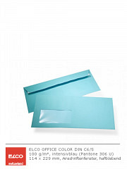 Farbige Fenster-Briefumschläge DIN C6/5 HK intensivblau