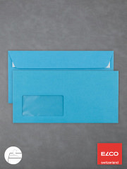 Farbige Fenster-Briefumschläge DIN C6/5 intensivblau