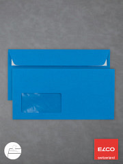 Farbige Fenster-Briefumschläge DIN C6/5 königsblau