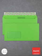 Farbige Fenster-Briefumschläge DIN C6/5 HK intensivgrün