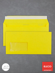 Farbige Fenster-Briefumschläge DIN C6/5 HK intensivgelb