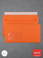 Farbige Fenster-Briefumschläge DIN C6/5 HK orange