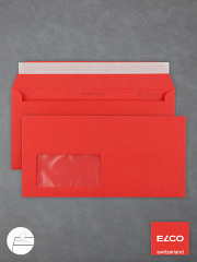 Farbige Fenster-Briefumschläge DIN C6/5 HK intensivrot