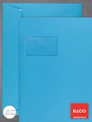 Farbige Fenster-Briefumschläge DIN C4 intensivblau