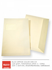 Farbige Fenster-Briefumschläge DIN C4 HK hellchamois