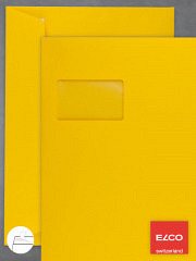 Farbige Fenster-Briefumschläge DIN C4 goldgelb