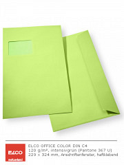 Farbige Fenster-Briefumschläge DIN C4 HK intensivgrün