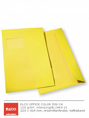 Farbige Fenster-Briefumschläge DIN C4 HK intensivgelb