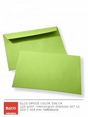Farbige Briefumschläge DIN C4 HK intensivgrün
