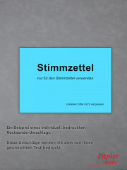Stimmzettelumschläge DIN C6 blau individuell bedruckt