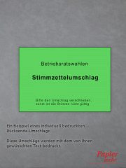 Stimmzettelumschläge DIN C6 grün individuell bedruckt