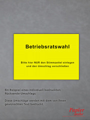 Stimmzettelumschläge DIN C6 gelb individuell bedruckt